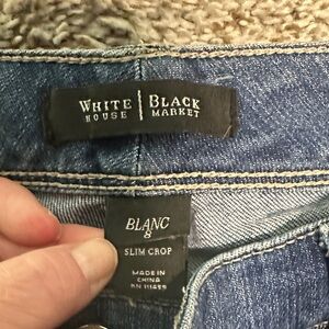 White House Black Market Denim Slim Crop Pants